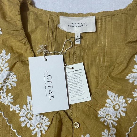 YELLOW EMBROIDERY BLOUSE - Picture 2 of 6